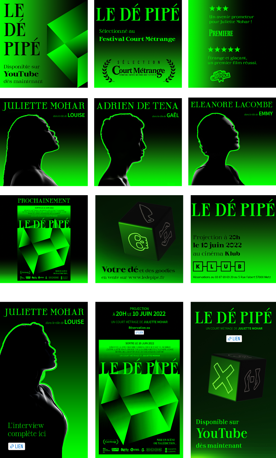 Post instagram court métrage le dé pipé
