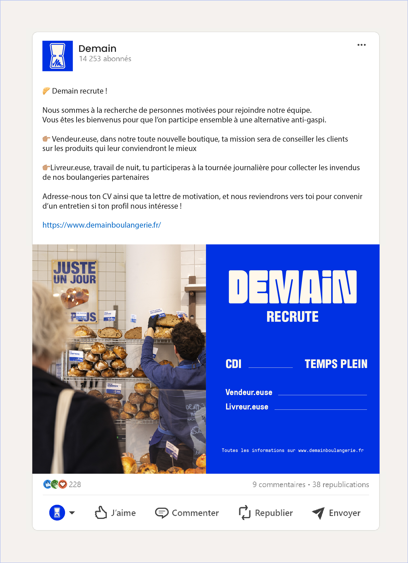 Post linkedin DEMAIN