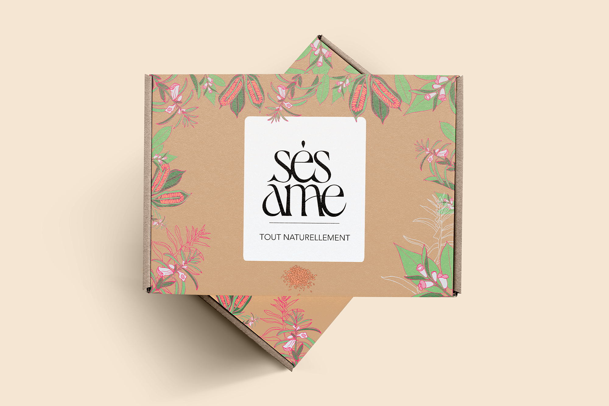 Packaging boite encens sésâme