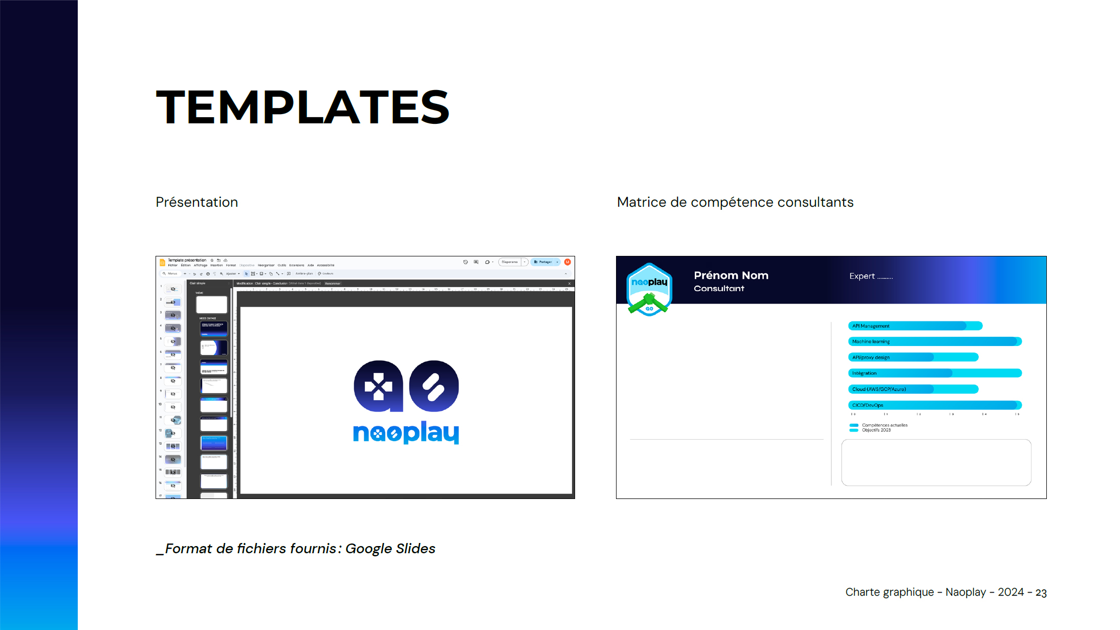 template google suite naoplay